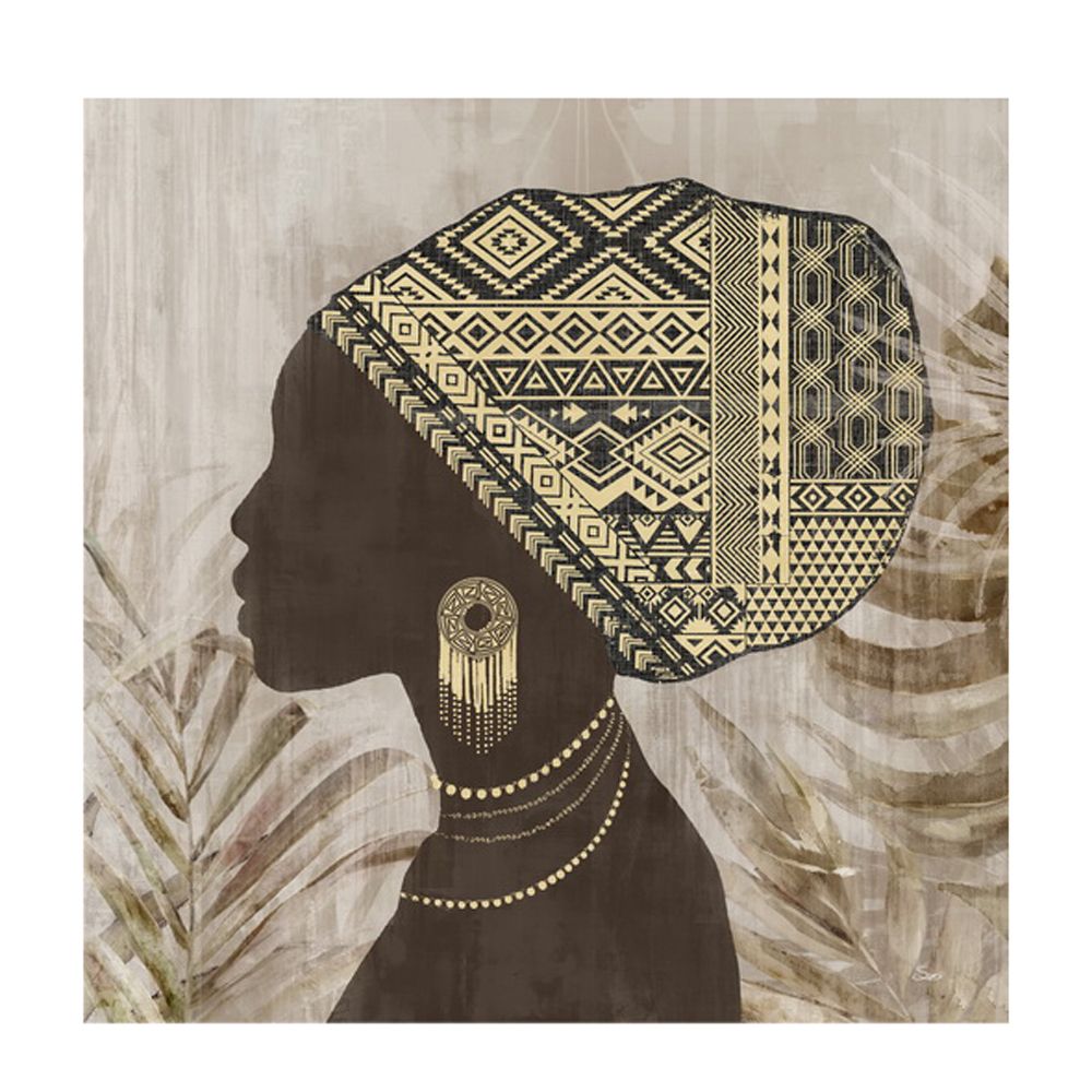 ΠΙΝΑΚΑΣ SAFARI LADY ΚΑΦΕ/ΧΡΥΣΟ ΔΙΑΣΤΑΣΗΣ 80x80cm - 015410
