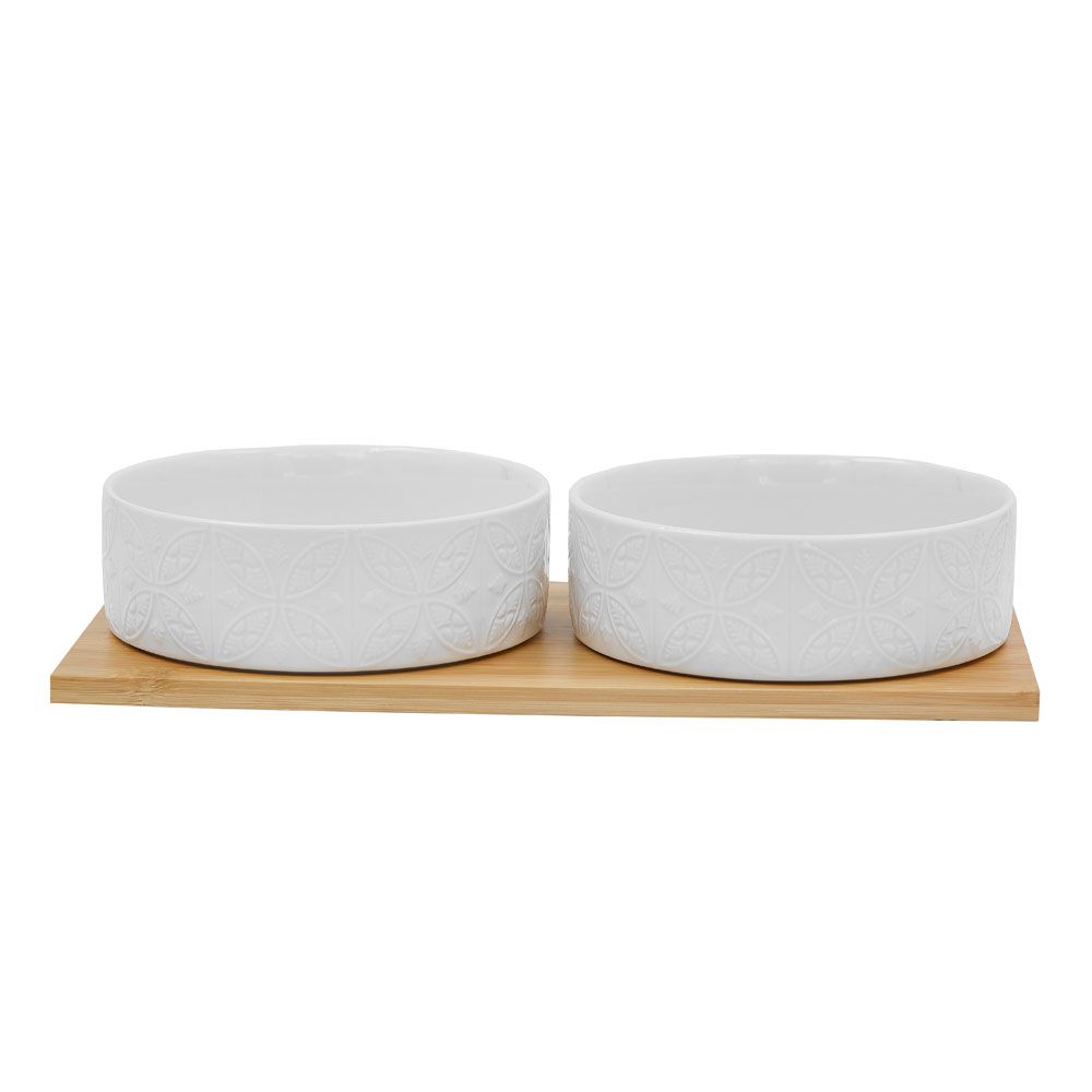 FLEURS ΜΠΩΛ 30x15x5.5cm ΠΟΡΣΕΛΑΝΗ ΛΕΥΚΟ ΦΥΣΙΚΟ BAMBOO