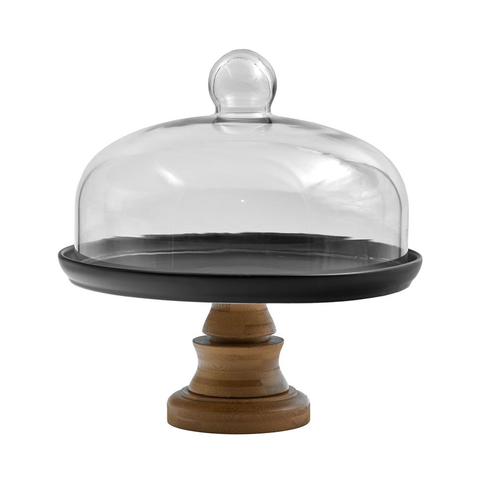 CURVE ΚΟΥΠ ΜΕ ΚΑΠΑΚΙ 28x28x31cm ΠΟΡΣΕΛΑΝΗ ΜΑΥΡΟ ΦΥΣΙΚΟ BAMBOO