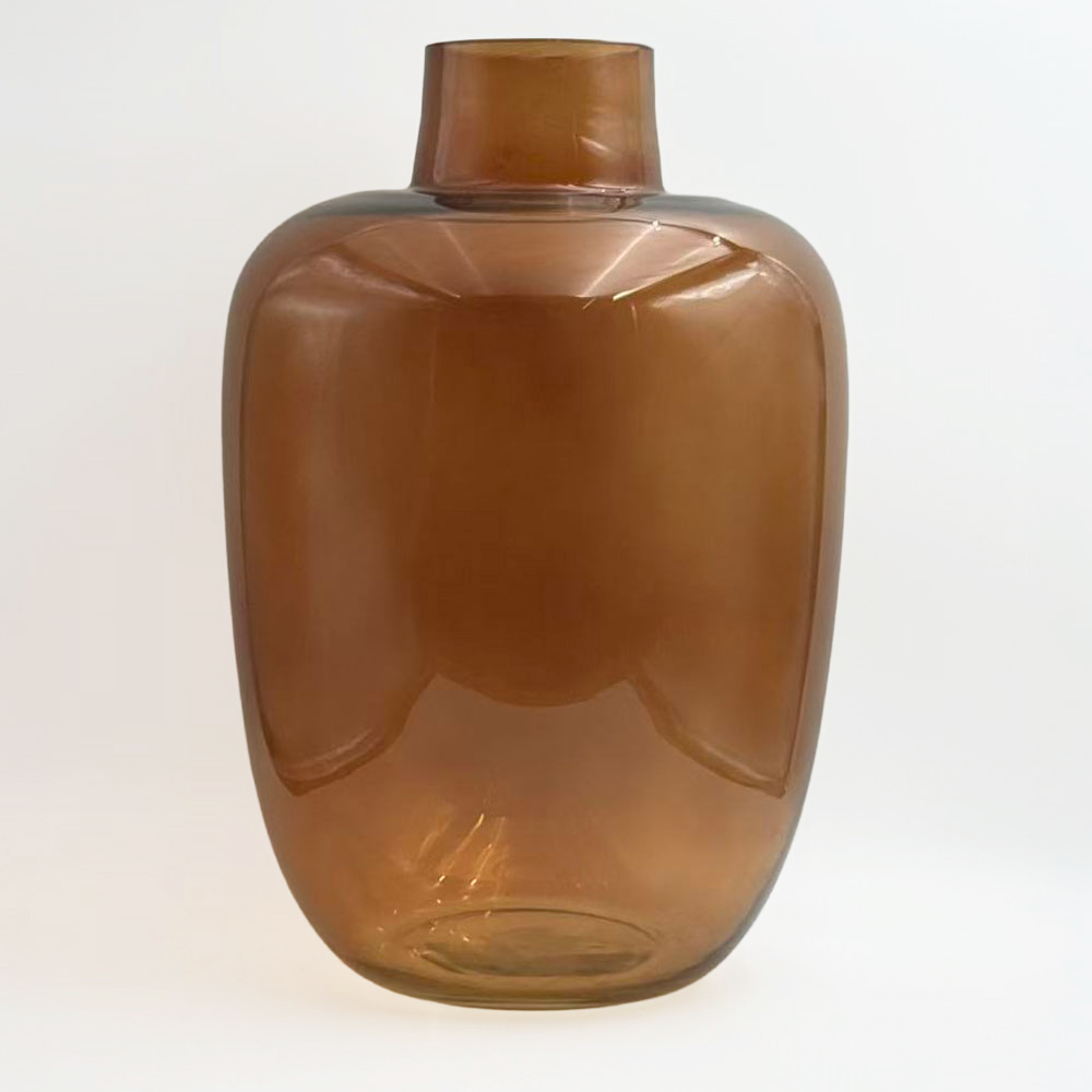 VIDRIO ΒΑΖΟ 25x25x38cm ΓΥΑΛΙ CARAMEL