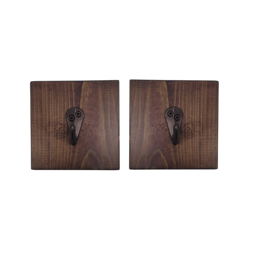 Κρεμάστρα τοίχου μονή σχ. Single χρ. Walnut Brown Σετ 2τεμ 9 × 4 × 9 cm Korres Craft - 261-111-04