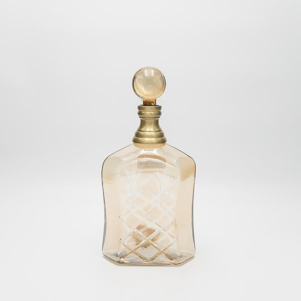 ΚΑΡΑΦΑ ΓΥΑΛΙΝΗ - ΜΕΤΑΛΛΙΚΗ ΜΕΛΙ 13.5x8x29cm-EUROLAMP-752-10519