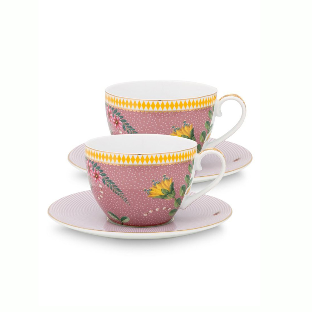 PIP STUDIO ΦΛΥΤΖΑΝΙA CAPPUCCINO ΜΕ ΠΙΑΤΑΚΙΑ 280ML LA MAJORELLE ΡΟΖ ΣΕΤ 2 ΤΕΜΑΧΙΩΝ - 51004100