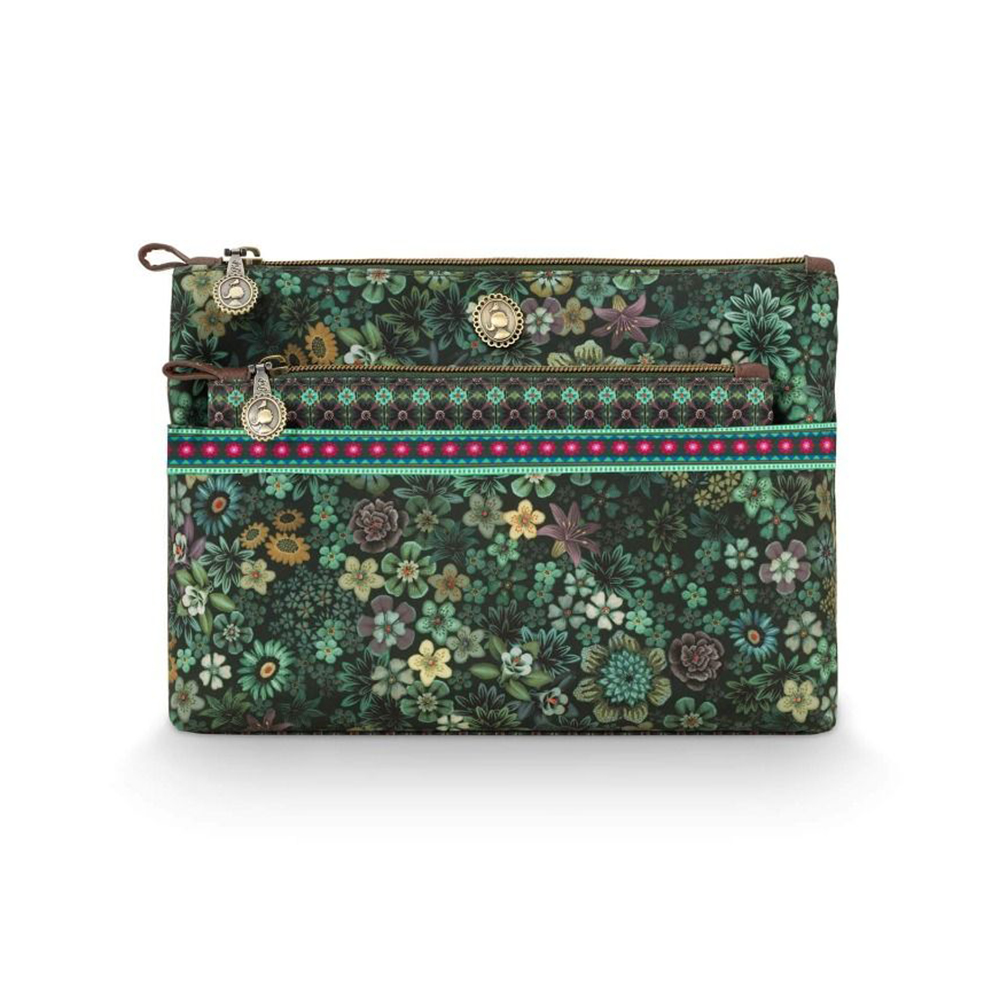 PIP STUDIO ΔΙΠΛΟ ΤΣΑΝΤΑΚΙ TUTTI I FIORI ΠΡΑΣΙΝΟ 26x18x7.5ΕΚ.-PIP STUDIO -51274225