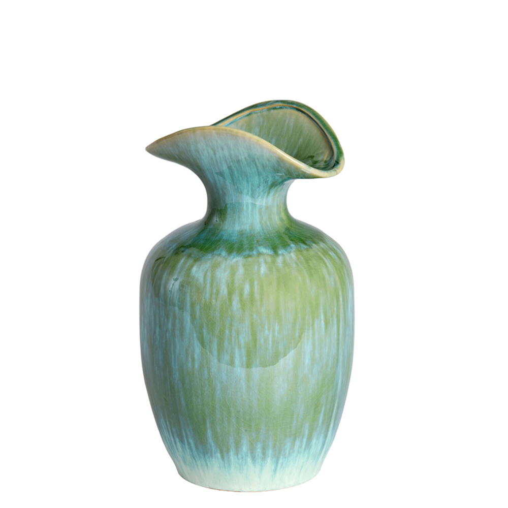 ΚΕΡΑΜΙΚΟ ΒΑΖΟ MARILLO ΣΙΕΛ ΠΡΑΣΙΝΟ Φ19,5Χ33ΕΚ.-5768776