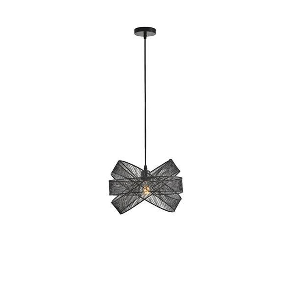 ΦΩΤΙΣΤΙΚΟ ΚΡΕΜΑΣΤΟ ΜΕΤΑΛΛΟ 1XE27 MAX 40W 350X350X1270mm ΜΑΥΡΟ ARTE ILLUMINA OGGI - EUROLAMP