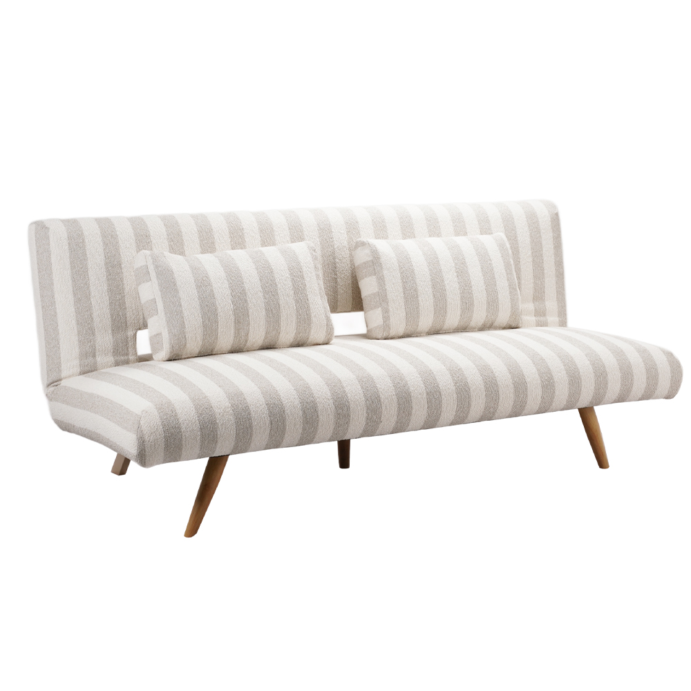 LA SPEZIA ΚΑΝΑΠΕΣ ΚΡΕΒΑΤΙ 3ΘΕΣΙΟΣ OFF WHITE BEIGE 188x81x88cm