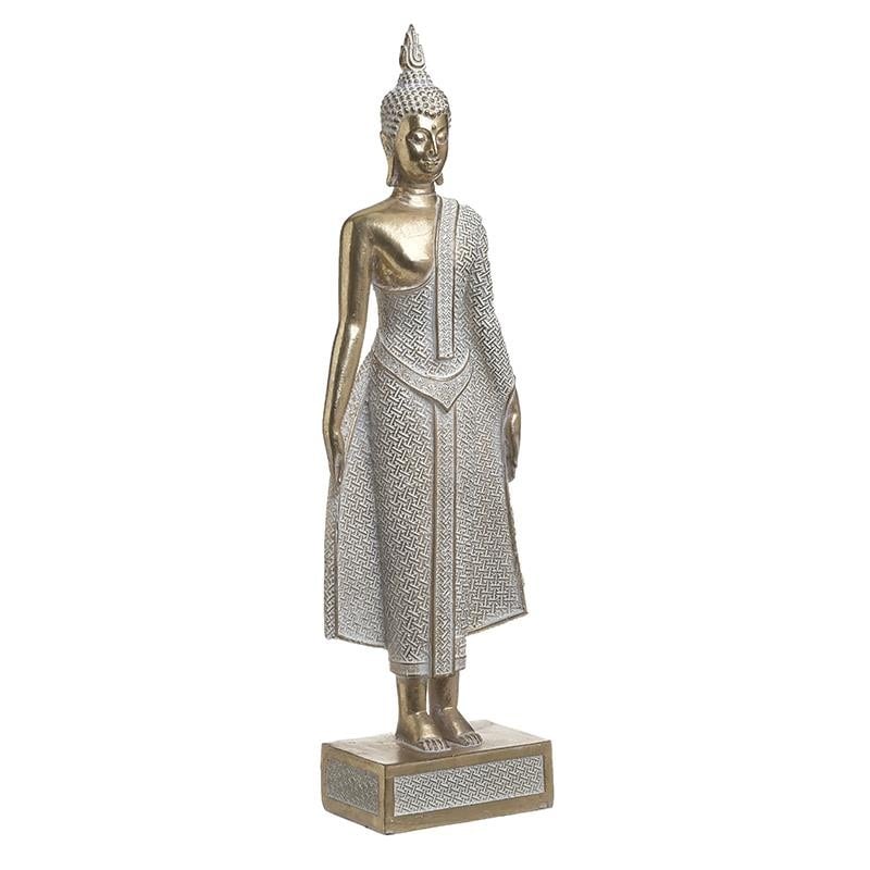 ΒΟΥΔΑΣ RESIN ΑΝΤ.ΧΡΥΣΟΣ/ΛΕΥΚΟΣ 13Χ7Χ40ΕΚ Inart - 3-70-301-0165