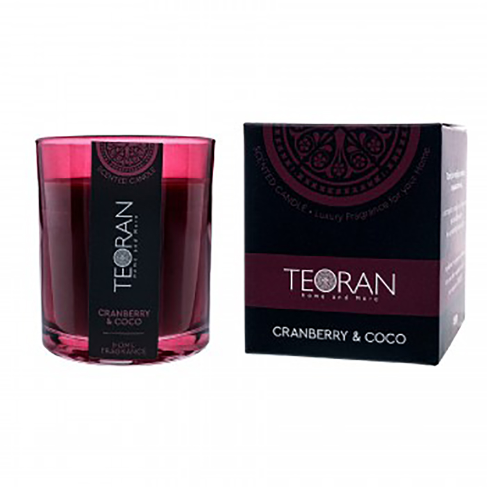 ΑΡΩΜΑΤΙΚΟ ΚΕΡΙ CRANBERRY COCO  ROUND 130gr.-TEORAN -5682