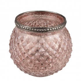 6gl3978-tealight-holder-o-10x9-cm-pink-glass-metal-tea-light-holder