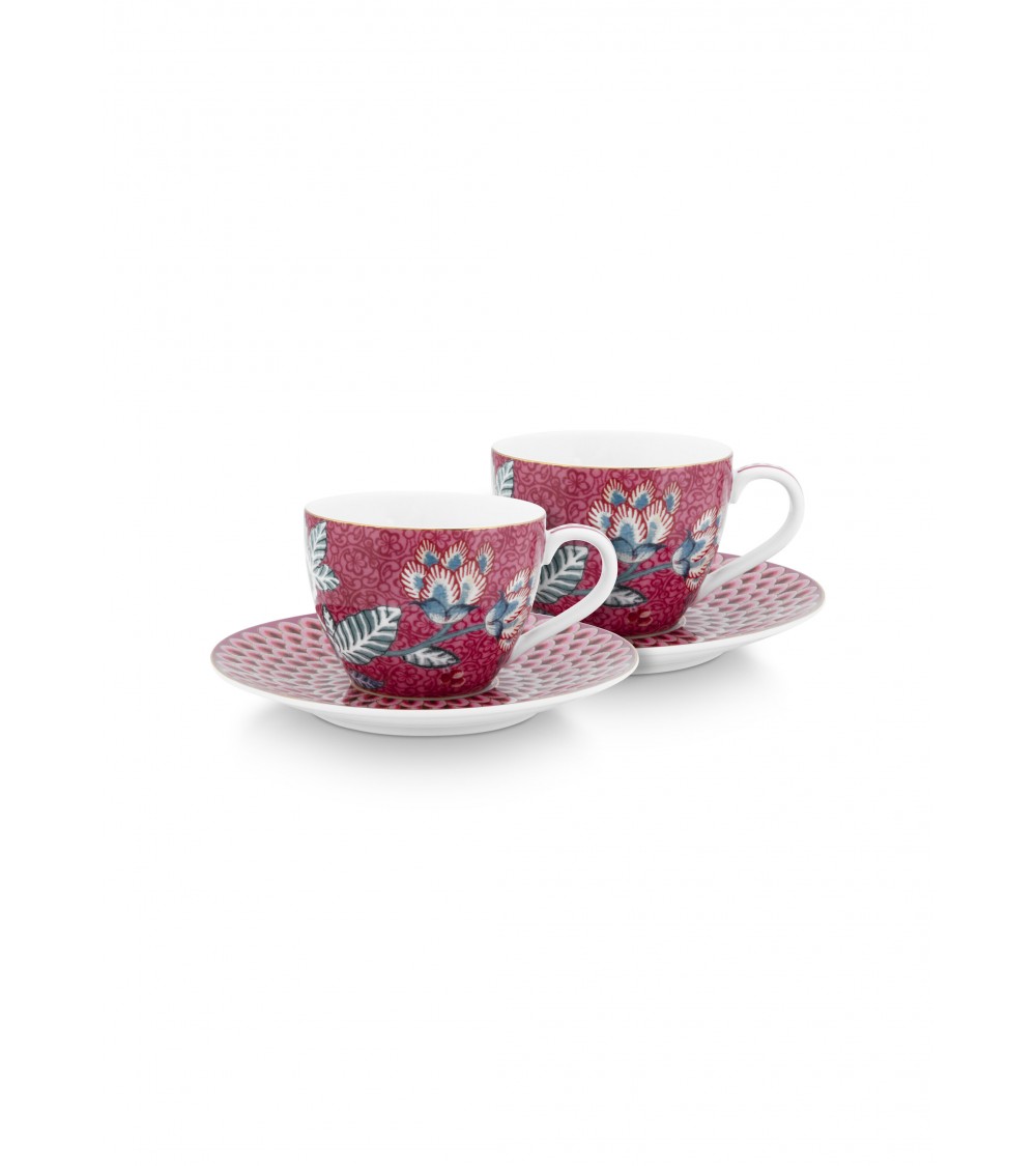 PIP STUDIO ΣΕΤ ΤΩΝ 2 ΦΛΥΤΖΑΝΙ ΠΟΡΣΕΛΑΝΗ FLOWER FESTIVAL DARK PINK 120ML - 51004146
