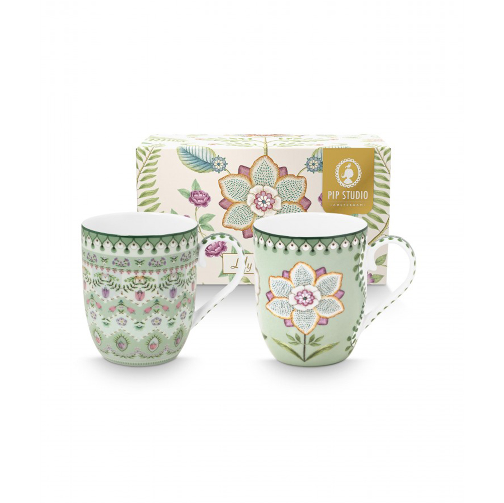 PIP STUDIO ΣΕΤ ΤΩΝ 2 ΤΜΧ ΣΕ GIFT BOX LILY LOTUS LIGHT GREEN 145ML-PIP STUDIO -51002503